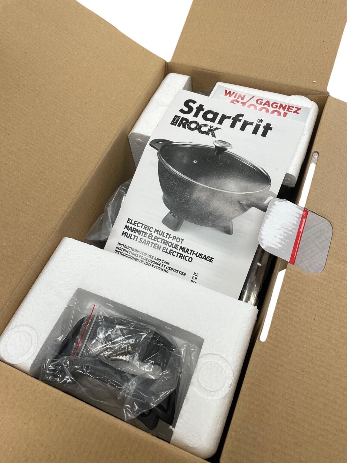Starfrit The Rock 4.8 Qt Electric Multi-Pot With Tempered Glass Lid SKU 8365