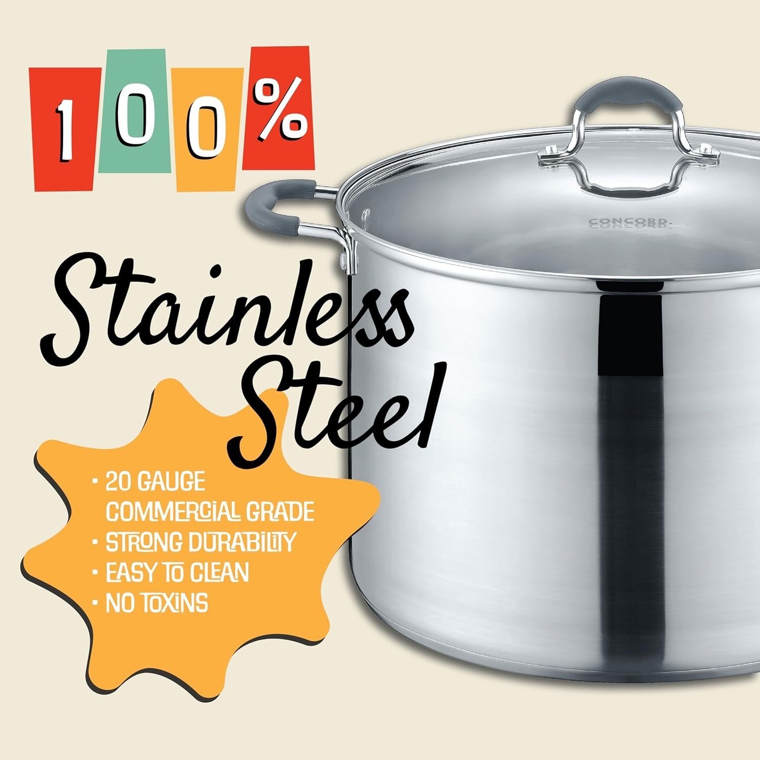 20 Quart Stainless Steel Canning Set – Complete 8-Piece Induction Compatible Kit