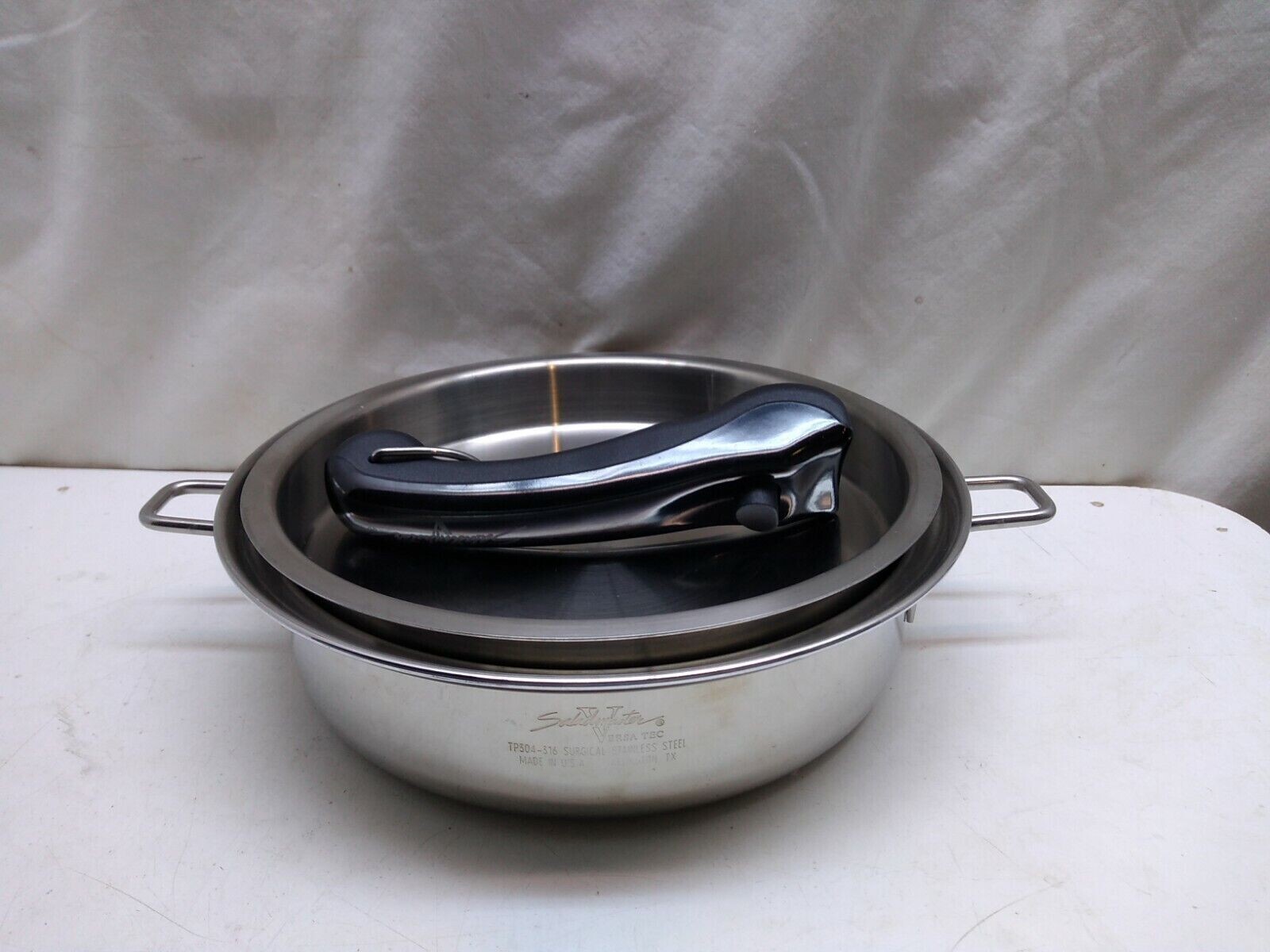 Saladmaster Skillet 9″ Versa TP304-316 Surgical Stainless Stir Fry Sauté Pot Lid