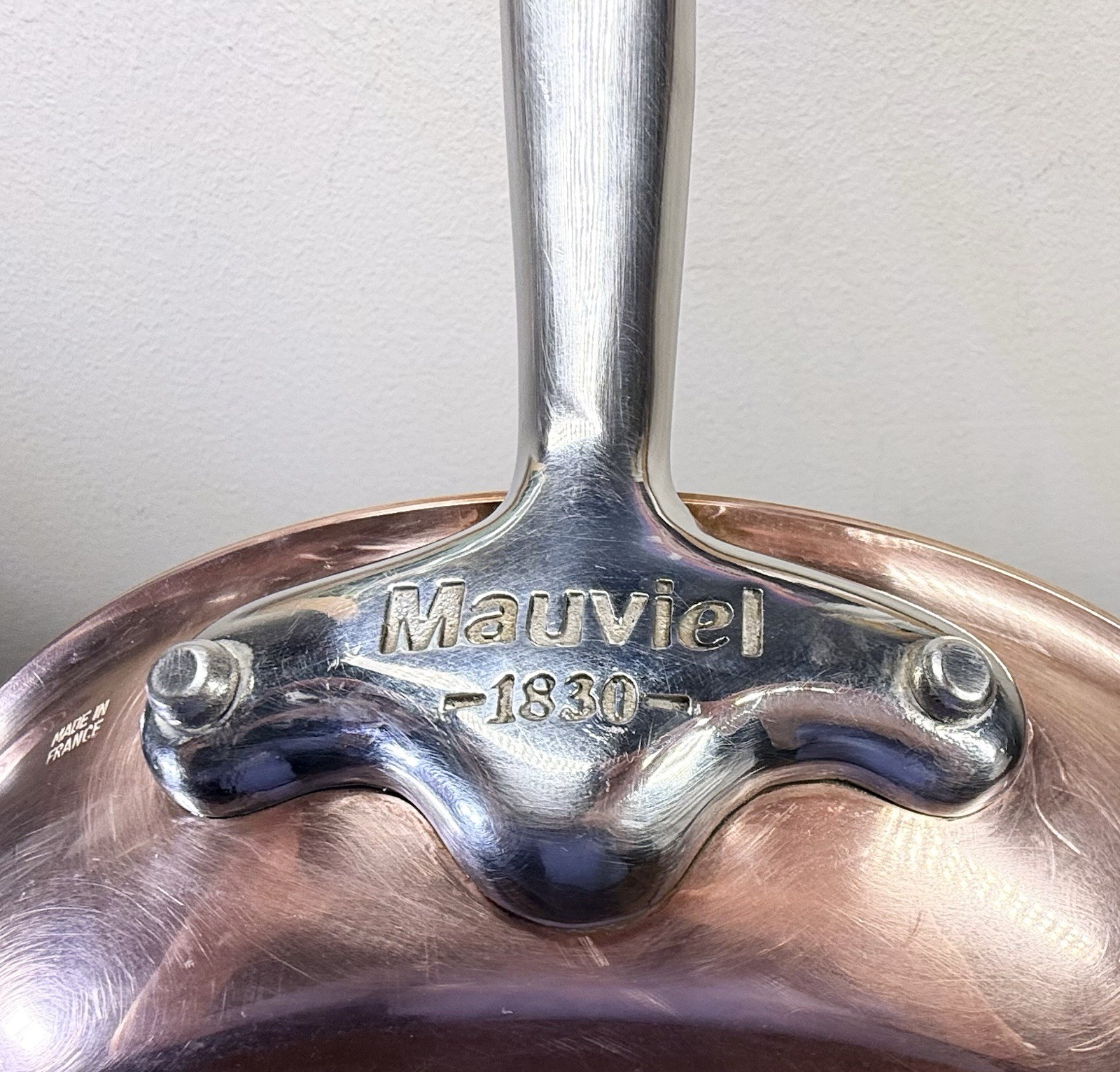 MAUVIEL 1830 Made in France COPPER ROUND FRYING PAN 10” Stainless Steel Handle
