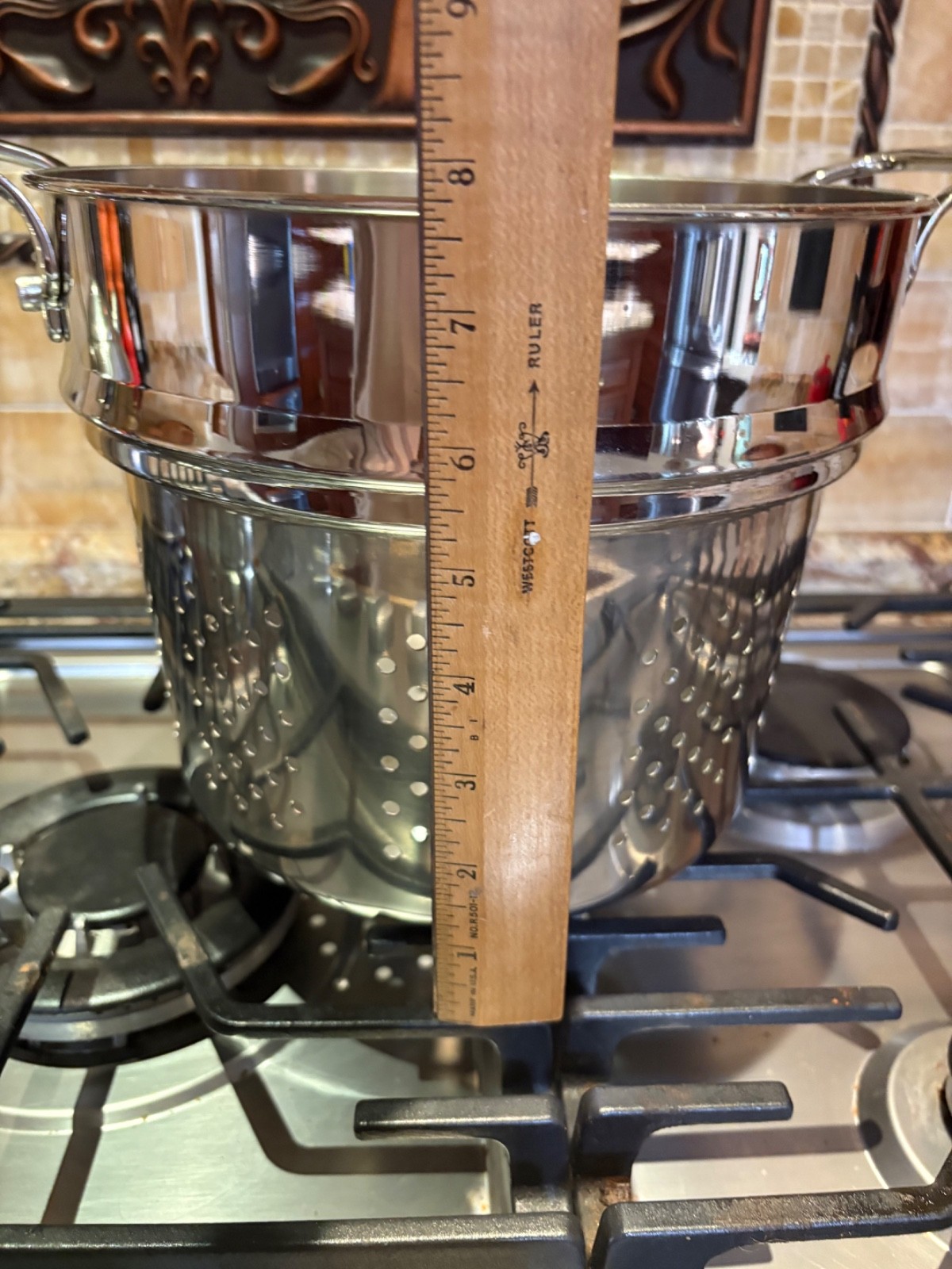 Williams Sonoma Pasta Insert Steamer 7 3/4″ x 9 3/4″ x 8″