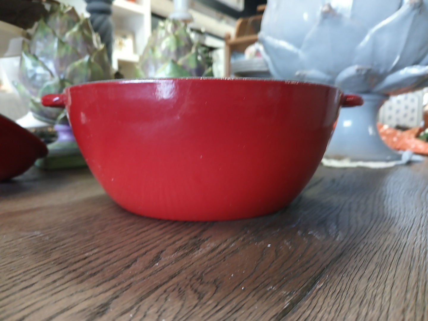 Technique Brand Cast Iron/Enamel Dutch Oven Red Tomato/Apple