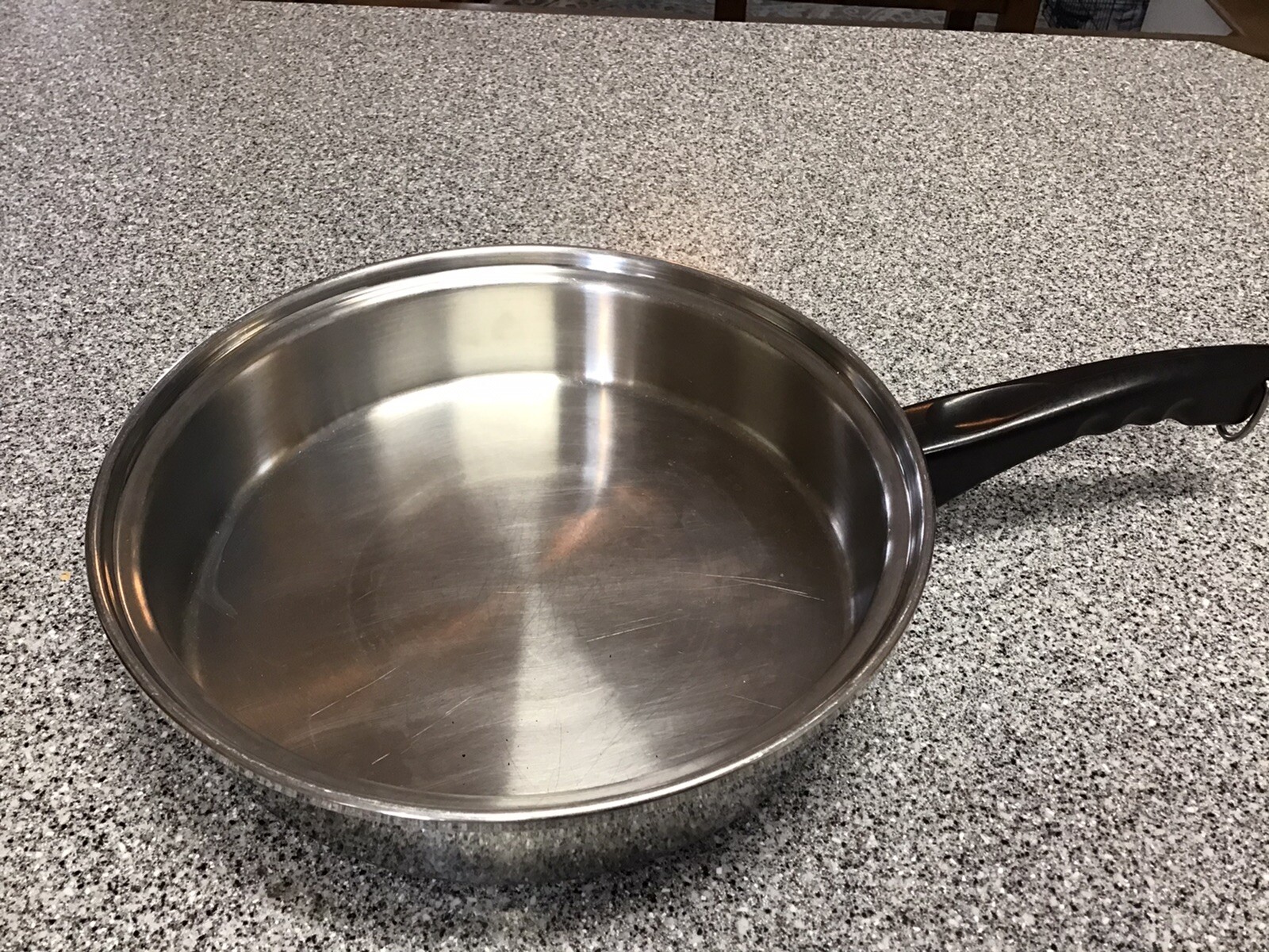 Lustre Craft 18-8 3 Ply Stainless Steel 9 1/2″ skillet fry pan No Lid EUC