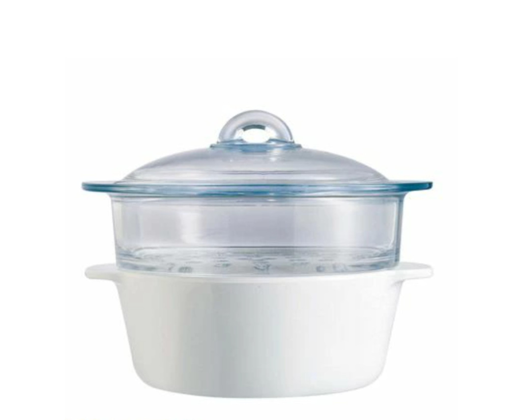 Pyrex Pyroflam Cocotte Steamer Set 2000mL φ200 × 80mm Vitro-Ceramic P25U000