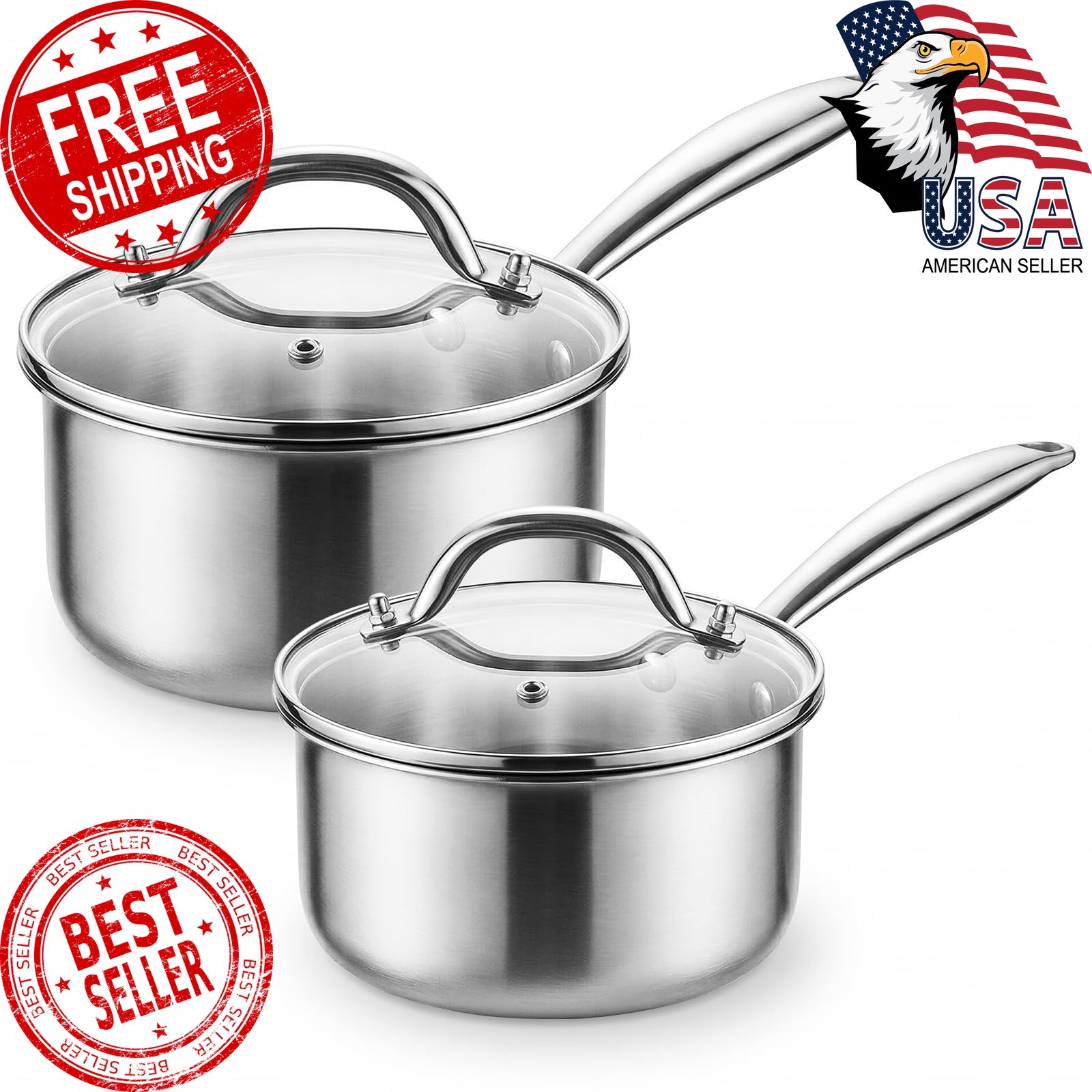 Idymere 1.5 and 2.5 Qt Sauce Pan