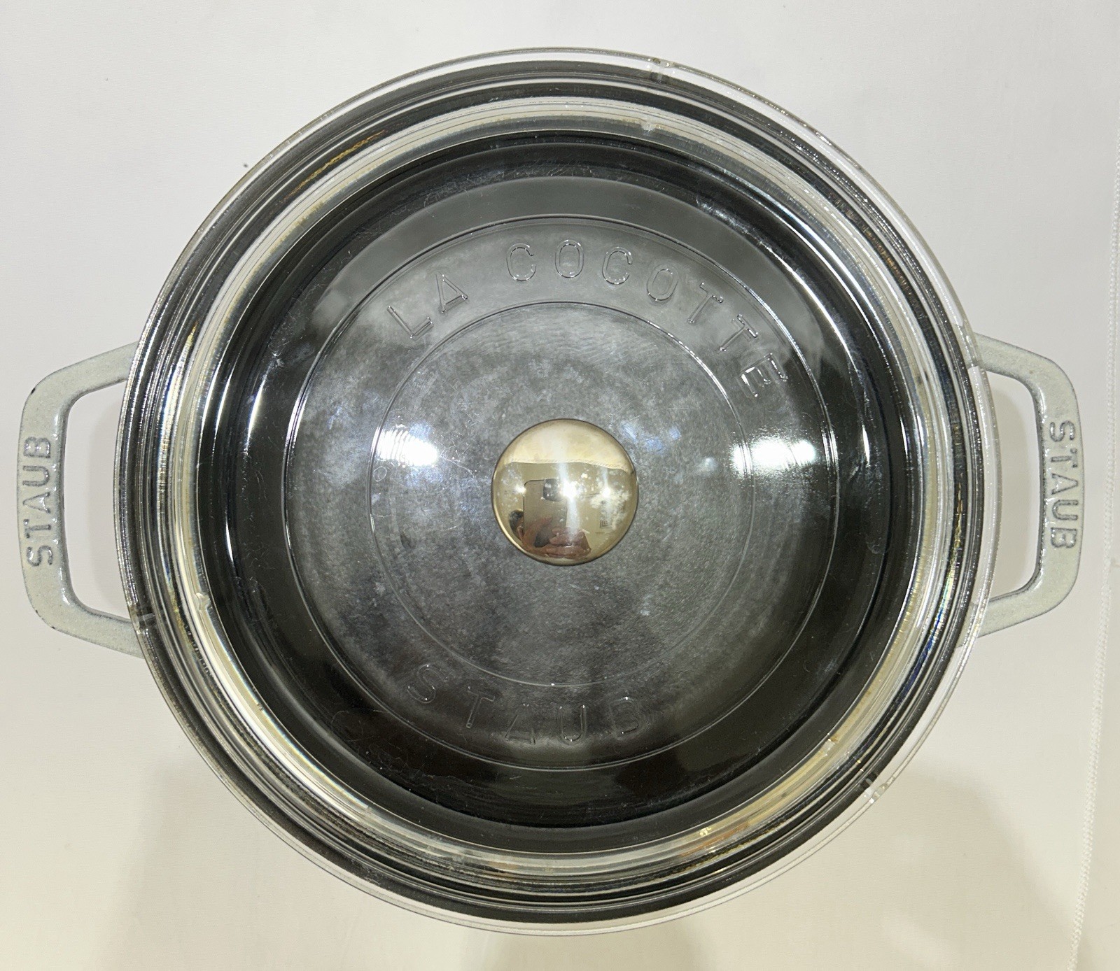 STAUB Cast Iron Dutch Oven Cocotte with Glass Lid 4 QT