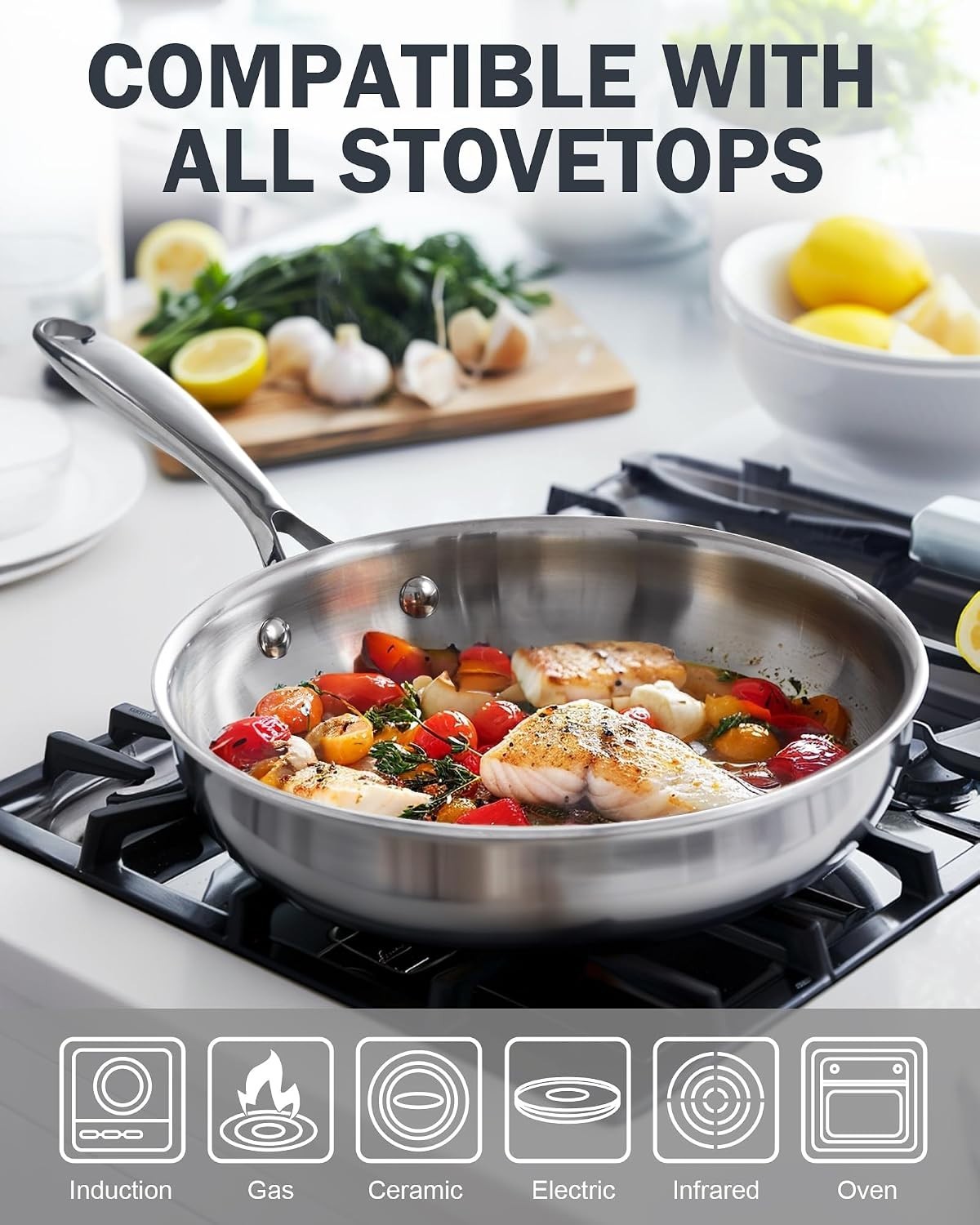 Versatile 8-Inch Frying Pan for Sautéing & Stir-Frying – Induction Compatible