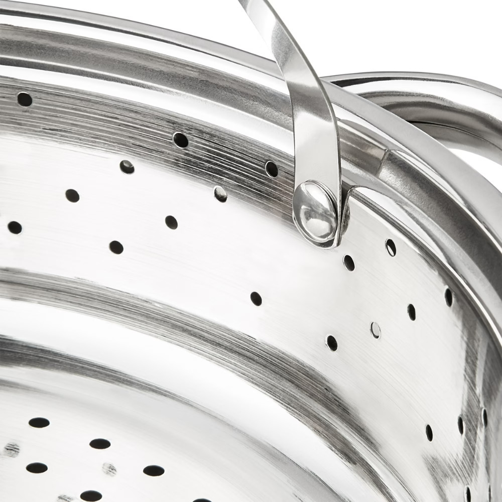 Mainstays 8 Qt Stainless Steel Multi-Cooker, 4 Piece Pasta Pot Steamer Basket