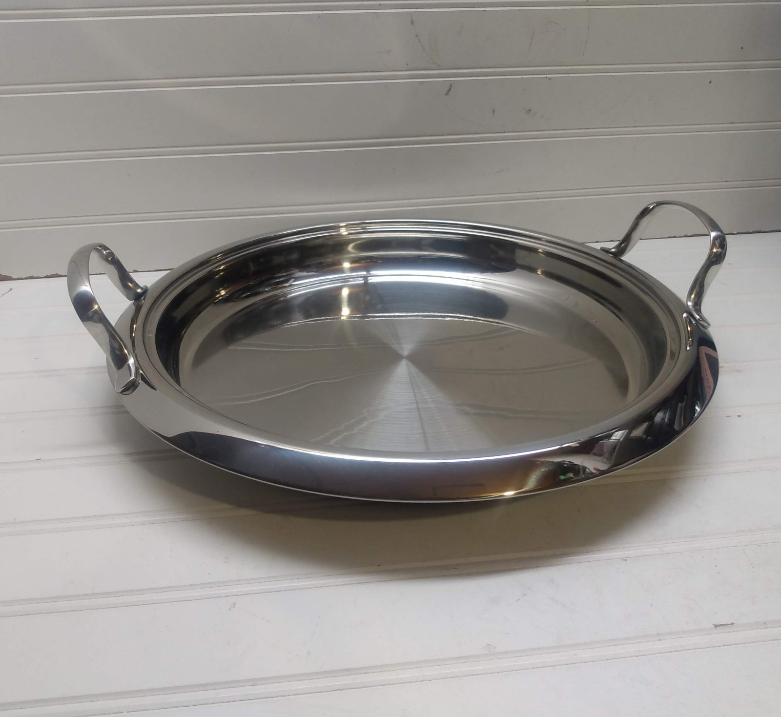 Chef’s Ware Townecraft 12″ Skillet Stainless Frying Pan Serving Dish & Glass Lid