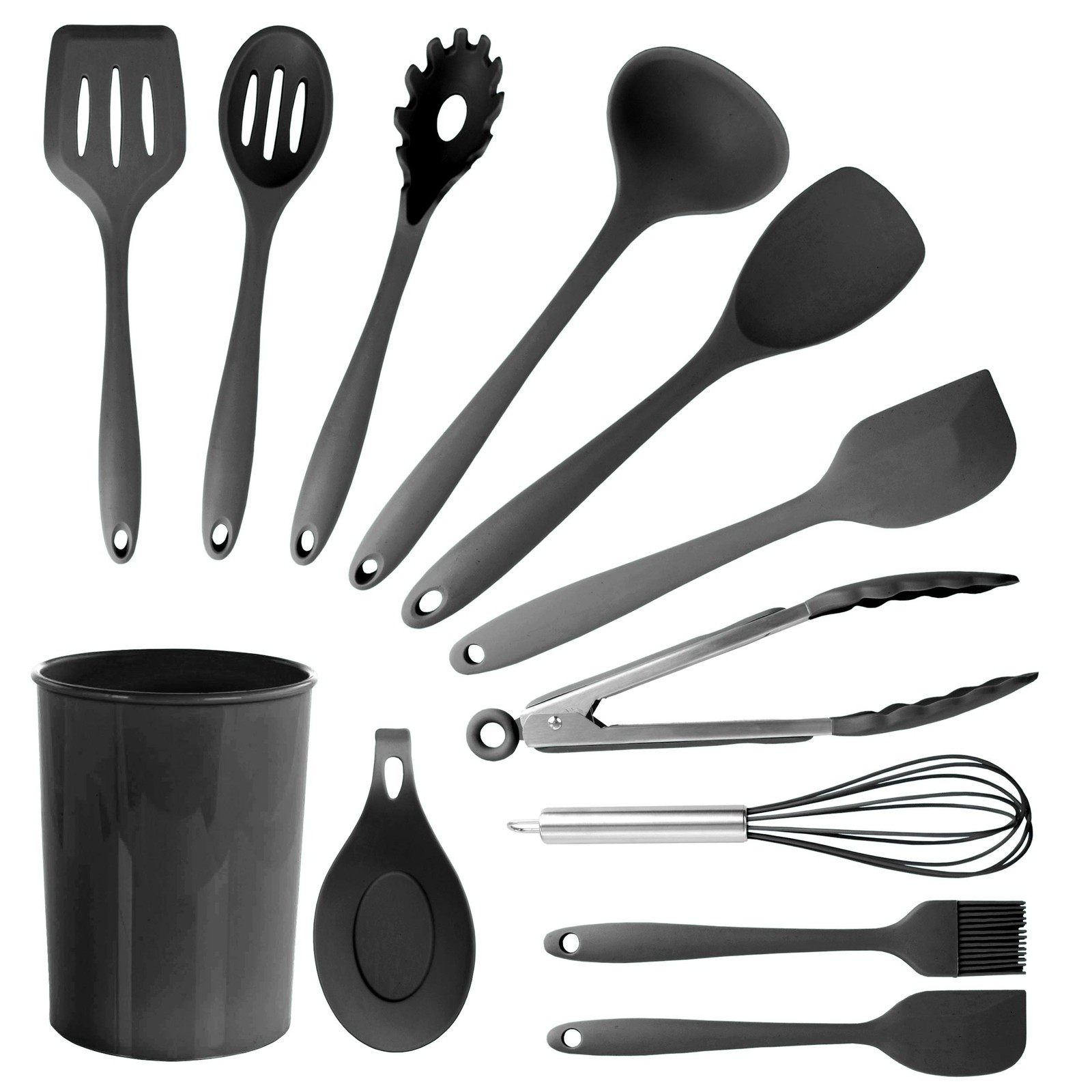 Megachef Tool Cookware Utensil Set, 12 Piece, Black 12