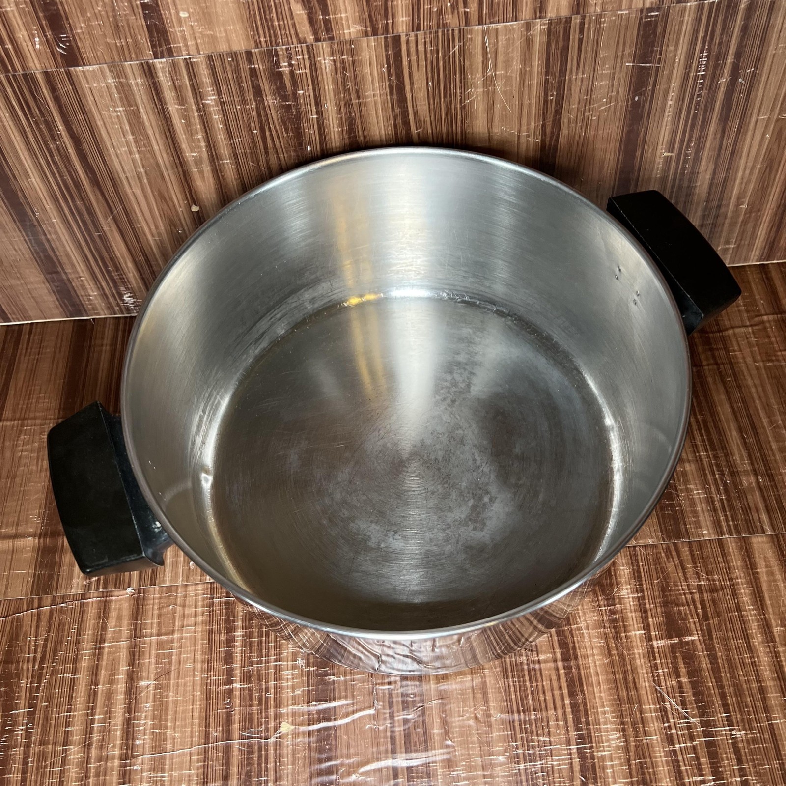 Vintage Revere Ware Stainless Cookware Set 4.5 Qt Stockpot 8in Skillet W/Lid USA