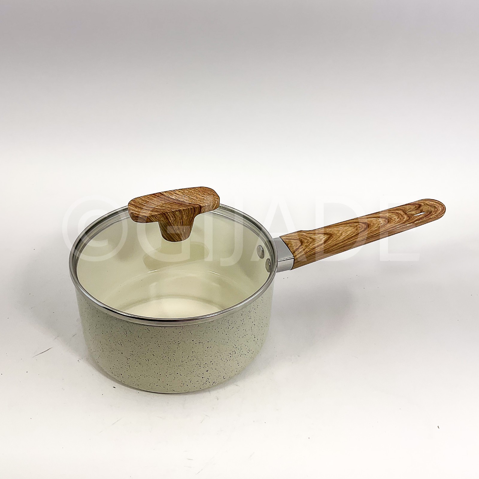Authentic kitchen Collection 1.5-qt, 6 In Saucepan Glass lid Tan New