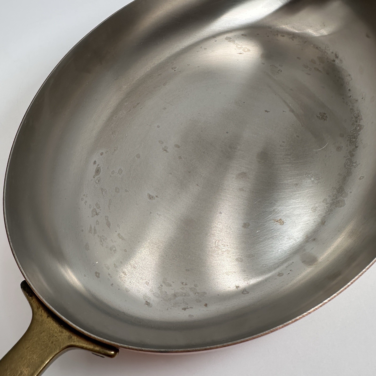 Paul Revere 1801 Oval Fish Copper Skillet Large Brass Handle Pan USA Vintage