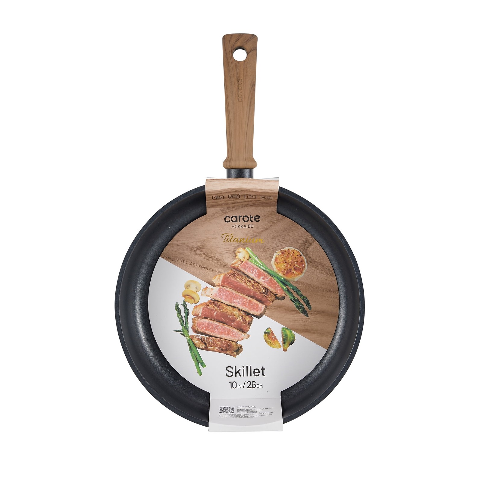 Titanium Nonstick Frying Pan Skillet 10″ Nonstick Fry Pan Without Glass Lid