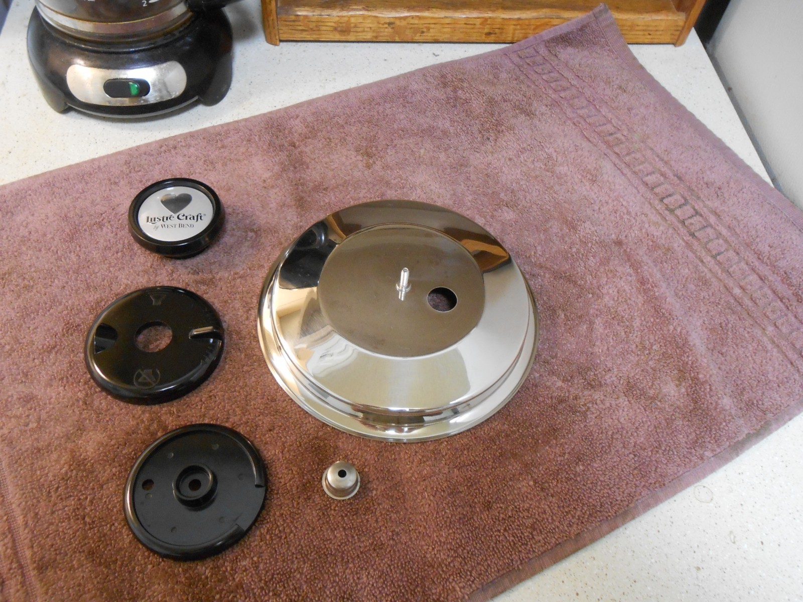 LUSTRE CRAFT Saucepan Vented LID (lid only, 7 1/4″) Stainless VERY CLEAN & SHINY