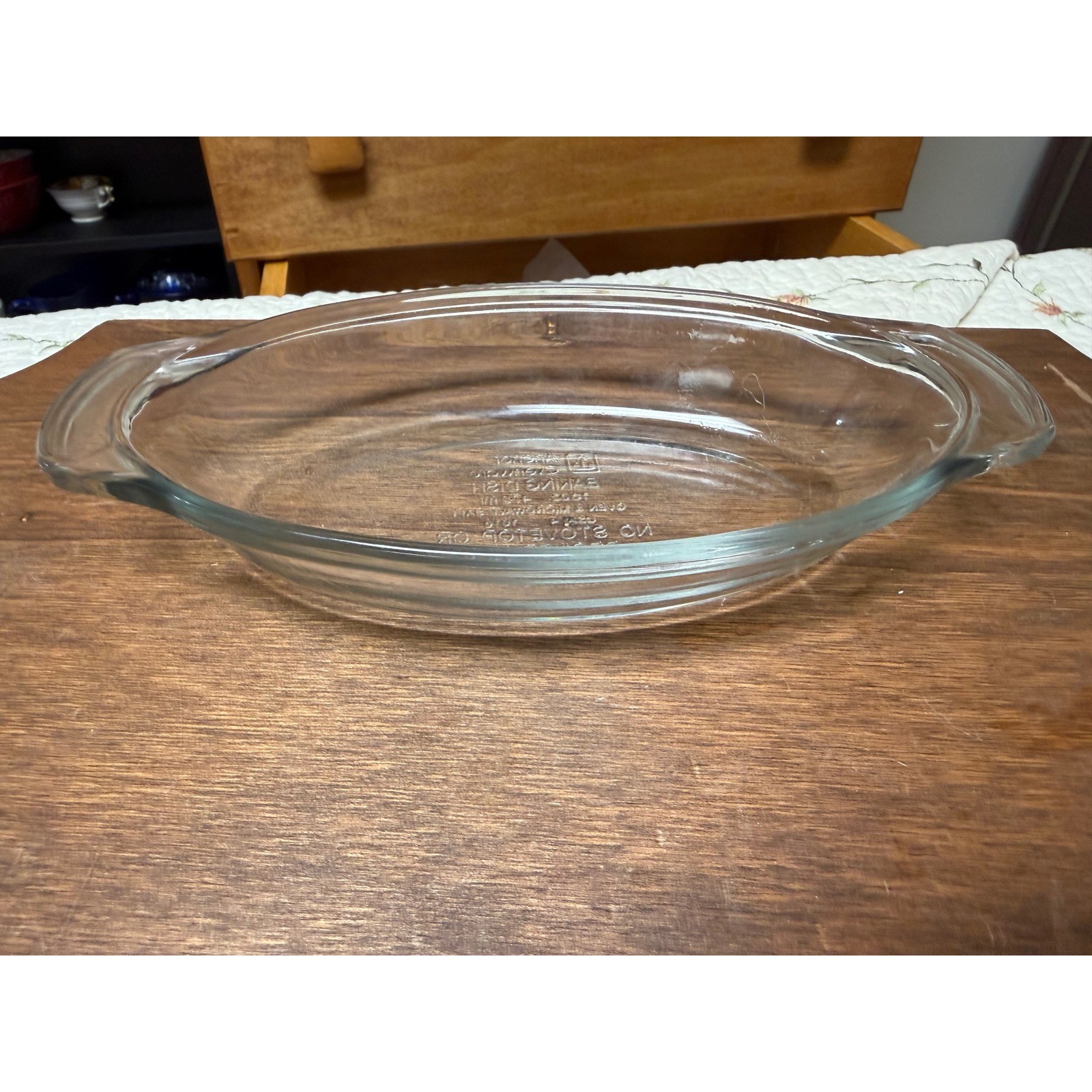 Anchor Hocking Ovenware Clear Glass Oval Baking Dish 16oz 10 Inch 1016 USA