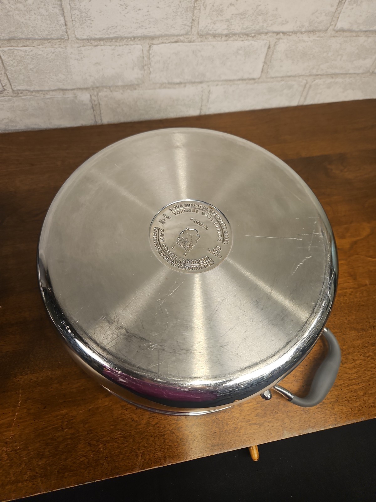 Royal Prestige 6Qt Stockpot T-304 With Lid Surgical Steel Made In Italy 10.5”