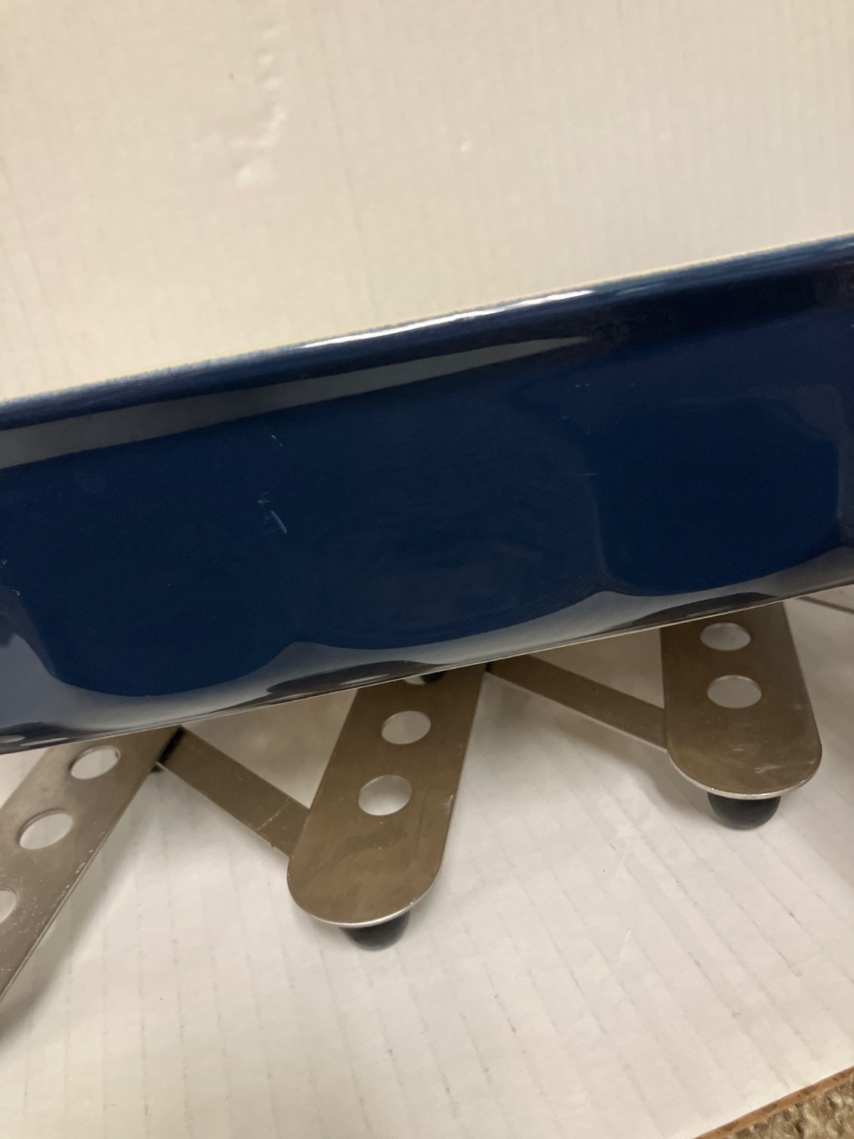 Williams Sonoma Emile Henry Blue Depose Stoneware Casserole Baking Dish 96.70