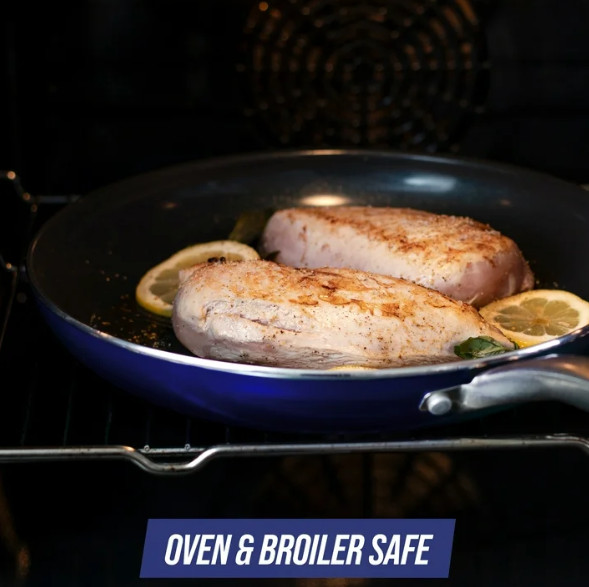 Blue Diamond Ceramic Nonstick Fry Pan/Skillet, 8/10 Inch Frypan