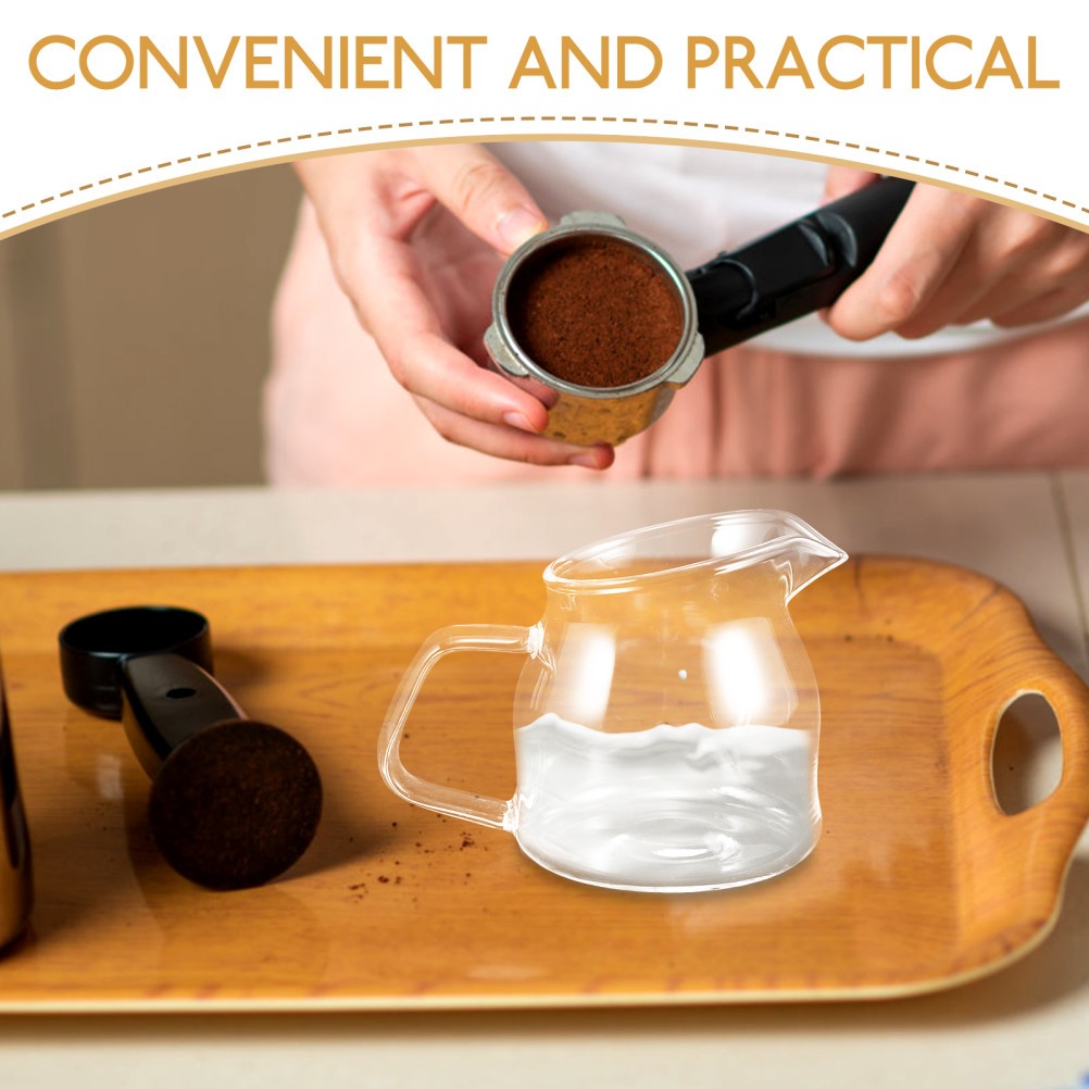 Measuring Cup for Espresso with Handle Butter Pot Boiling Glass