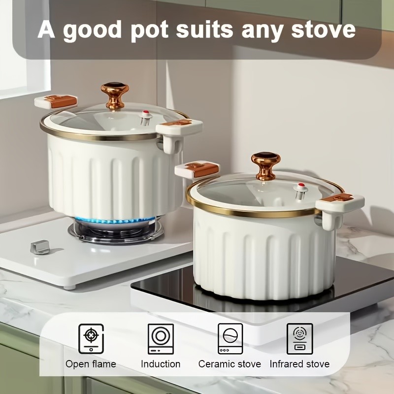 Blue/White Enamel Soup Pot for Stewing, 11′ X 11′ Non-Stick Cooking Pot