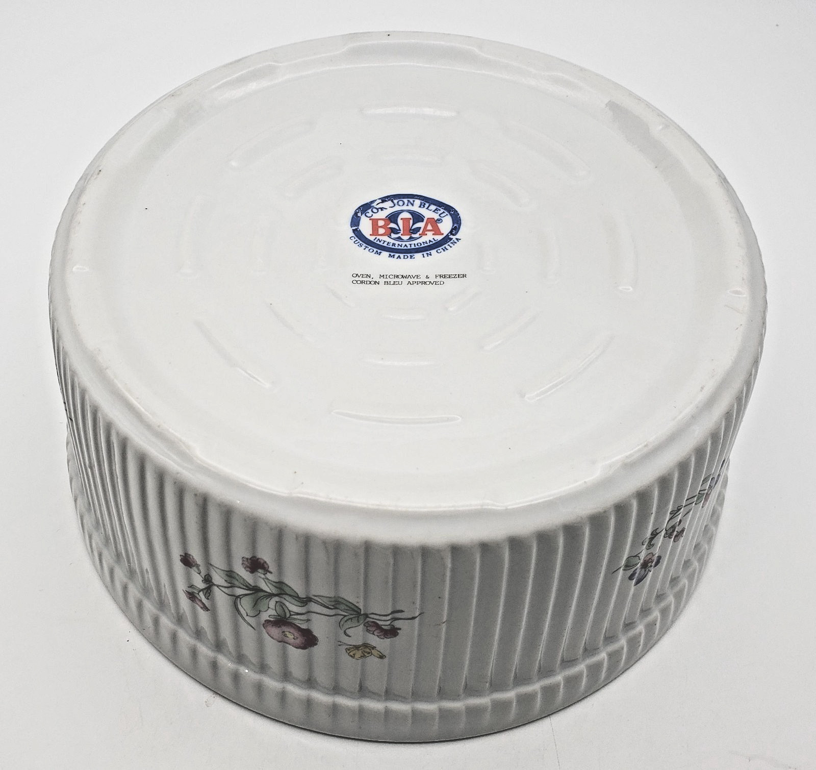 BIA Cordon Bleu Ceramic Casserole Baking Dish Flowers 8 cup