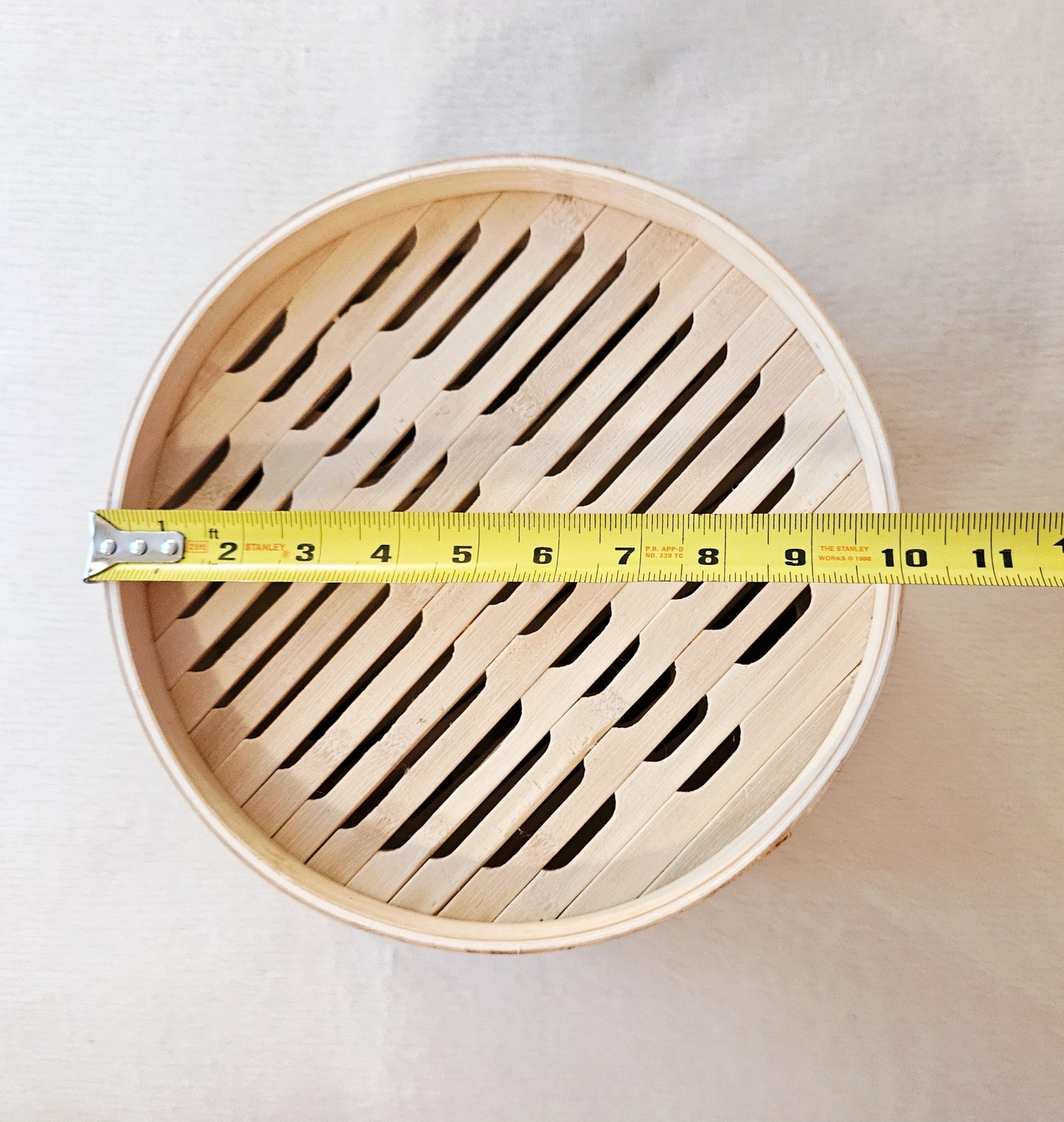 10″ Natural Bamboo 2-Tier Steamer with 4 Chopsticks & Approx 35 Paper Liners
