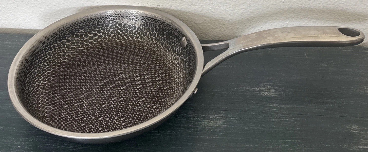 HEXCLAD 8″ Frying Pan Hybrid Stainless Steel Non-Stick Fry Pan ONLY NO Lid