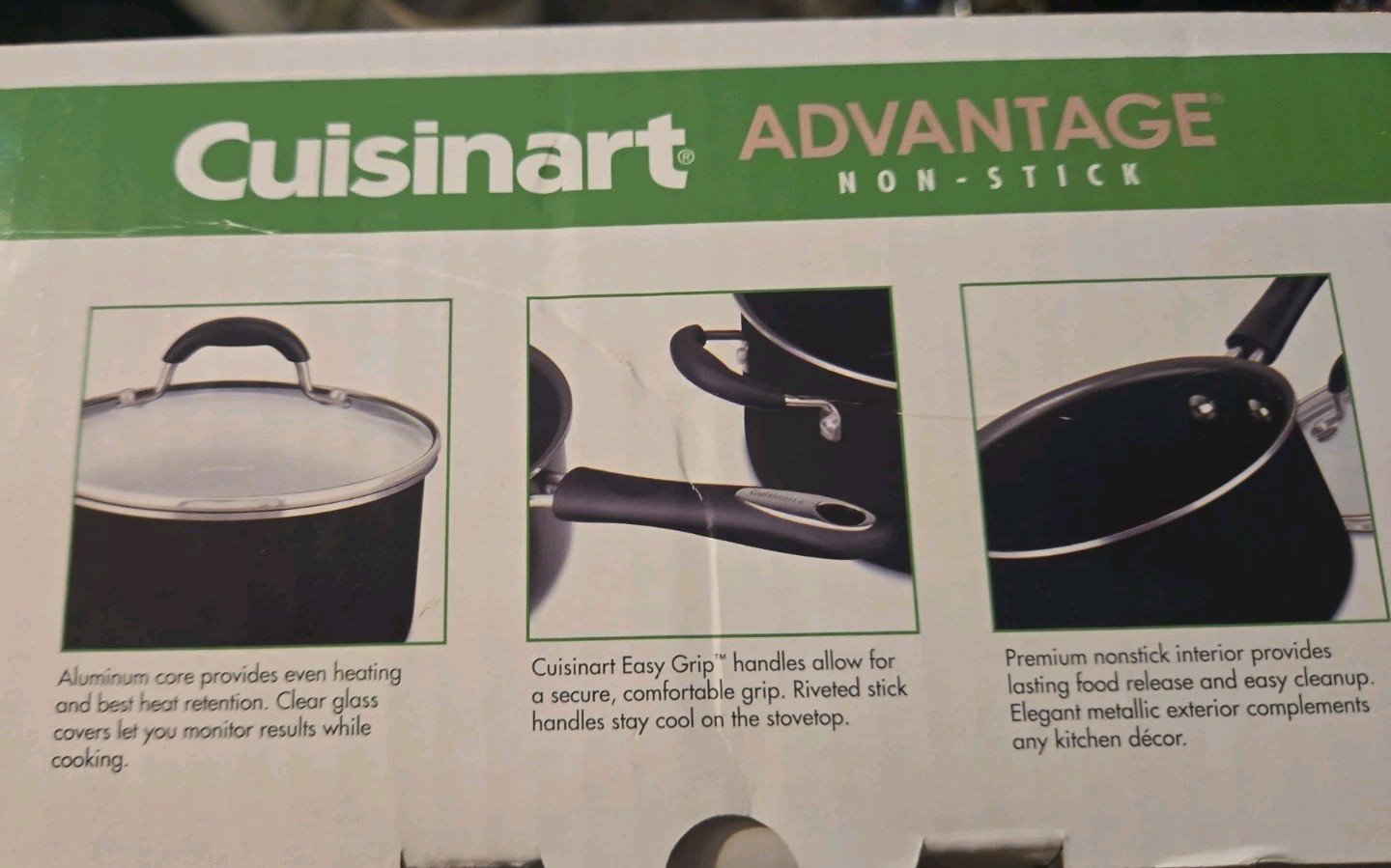 CUISINART ADVANTAGE 1.5 QUART Sauce Pan With Cover Non-stick – New In Box*read
