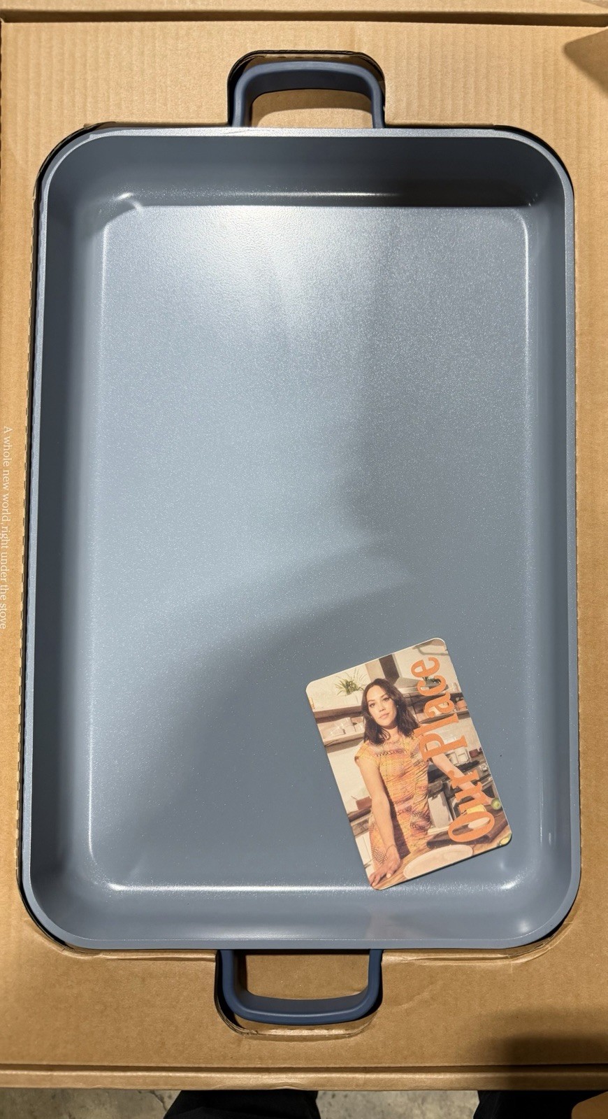 Our Place Large 20.9 In Oven / Stovetop Griddle Pan 5 Qt Blue Salt Read Desc