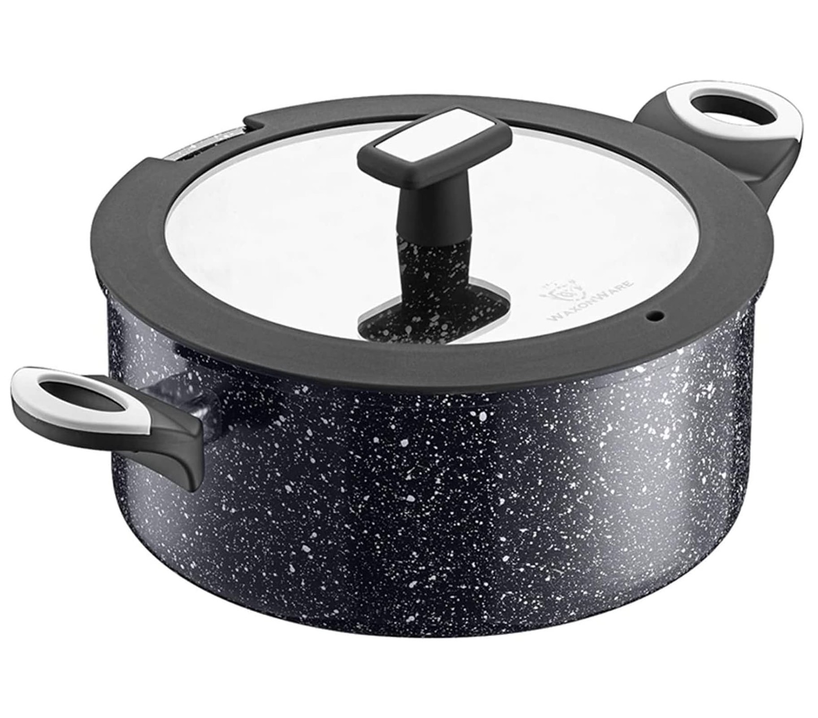 Waxonware 5.25 Quart Ceramic Nonstick Stock Pot Lid – Pot Non Toxic Pfoa Soup
