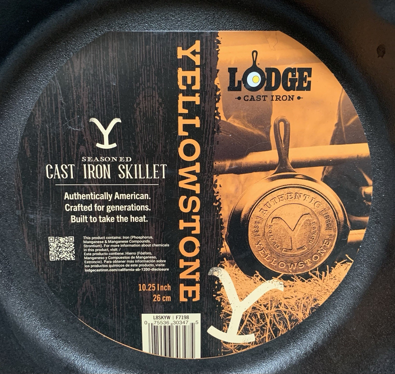 NEW Lodge Yellowstone 10.25in Seasoned Authentic Heavy Cast Iron Skillet