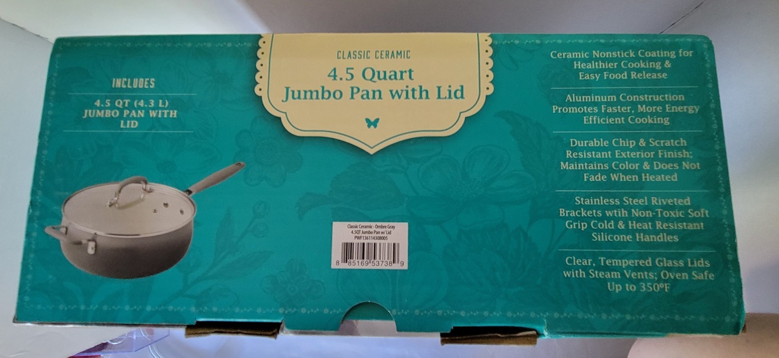 The Pioneer Woman 4.5 Quart Jumbo Pan With Lid – Classic Ceramic