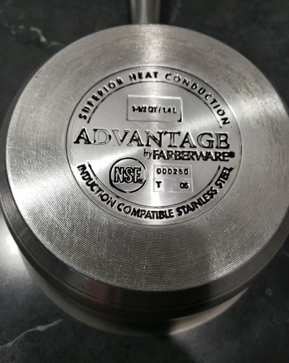 Vintage Farberware Advantage Tri-Ply Stainless 1 1/2 quart Saucepan No Lid