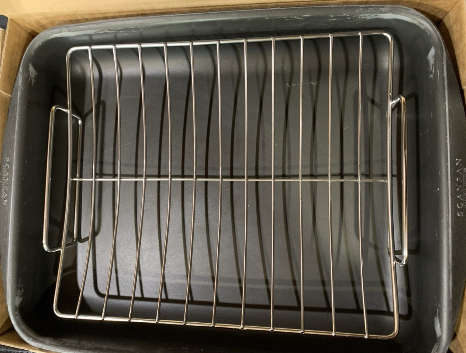 Scanpan CLASSIC- 7.5qt | 17″ x12” Ceramic Titanium Roasting Pan Excellent USED