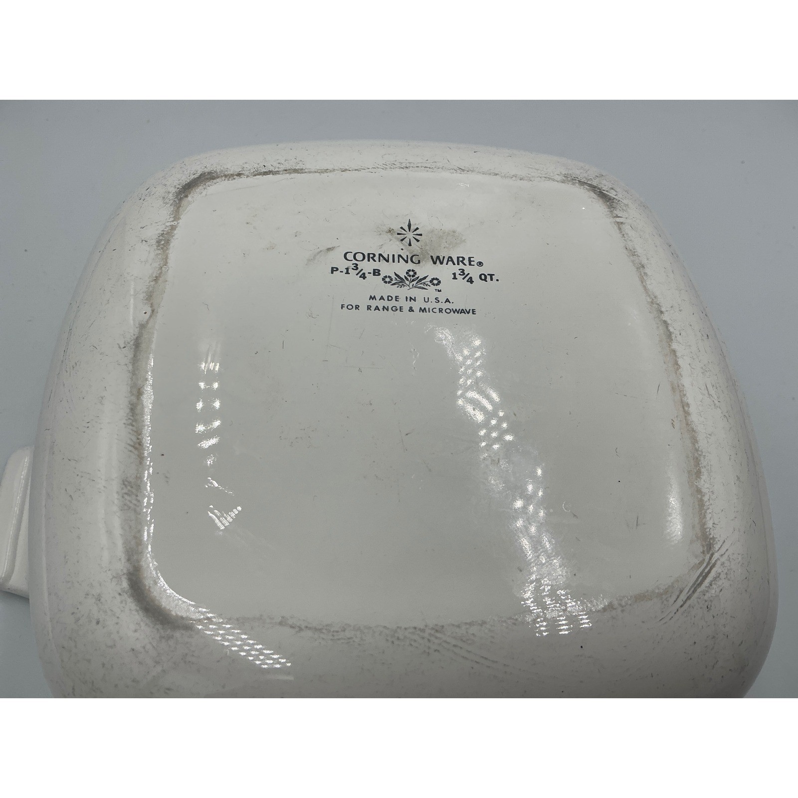 Vintage Corning Ware Blue Cornflower Casserole Dish P-1 3/4-B 1.75 QT White