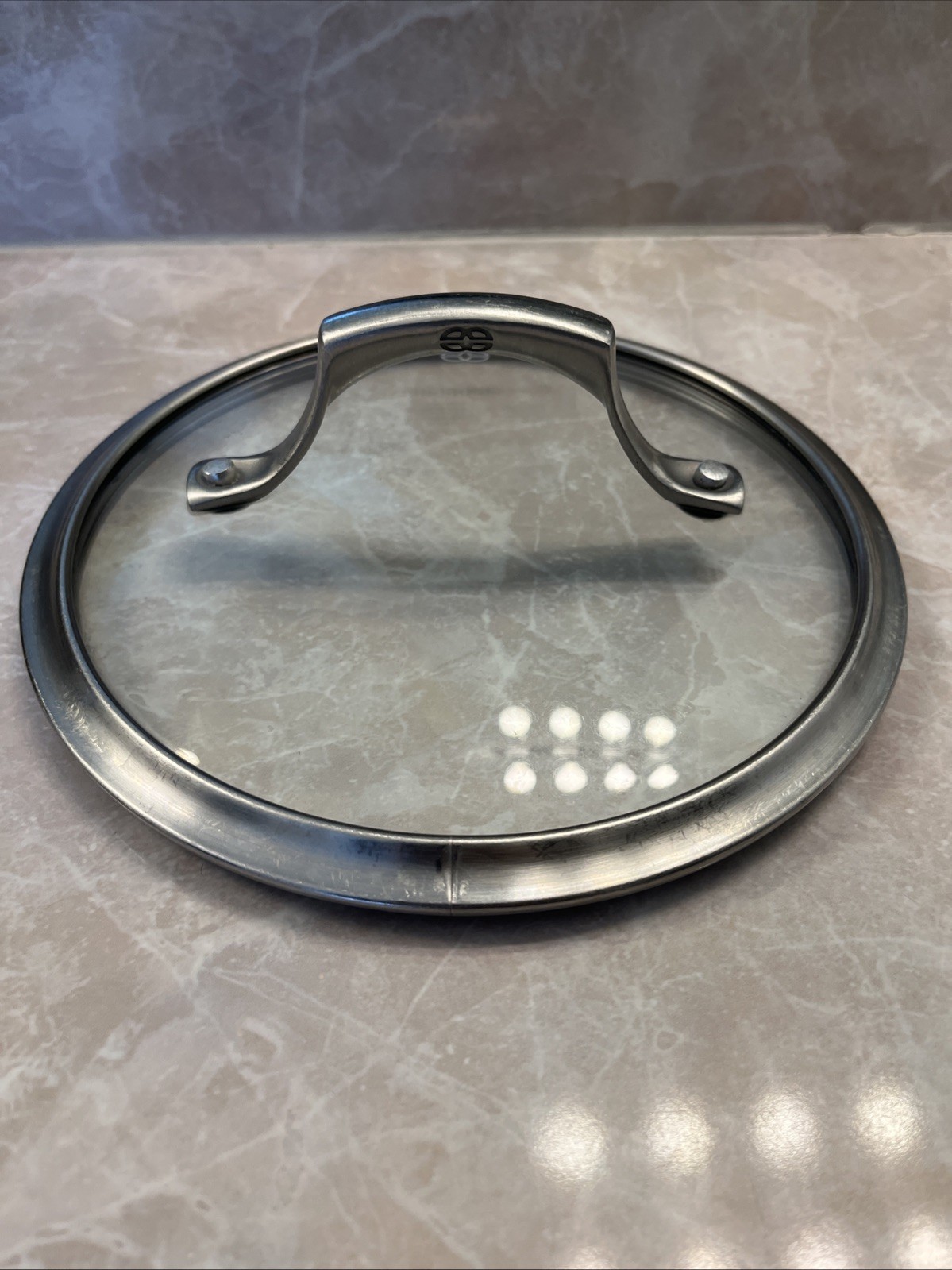 Calphalon Glass OEM Replacement Lid 7 7/8″ O.D. 7 1/8″ ID Pot or Pan Steel
