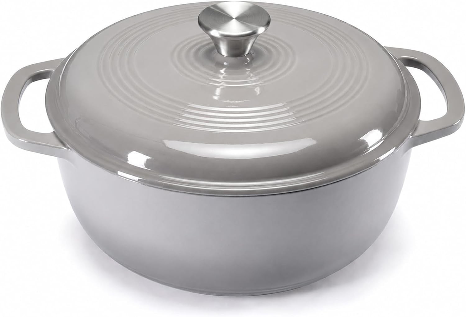 DUMOS 6 Qt Cast Iron Dutch Oven,w/ Lid&Dual Handles,Enameled Heavy Duty Cookware