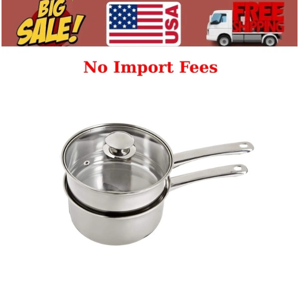 3-Piece 2.5 Qt Stainless Steel Double Boiler with Lid