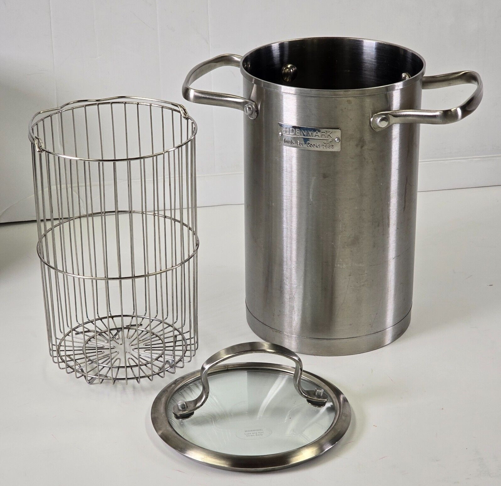 Denmark Stainless Steel 3 Qt Vertical Asparagus Steamer Cookware Pot 3 pc Set