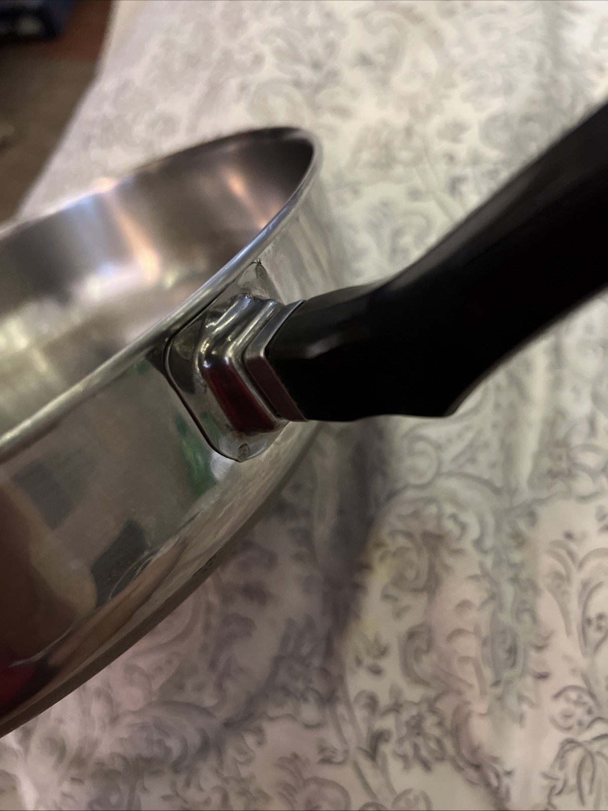 Faberware 10 Inch Skillet Fry Pan Stainless Steel Aluminum Clad Vintage No Lid