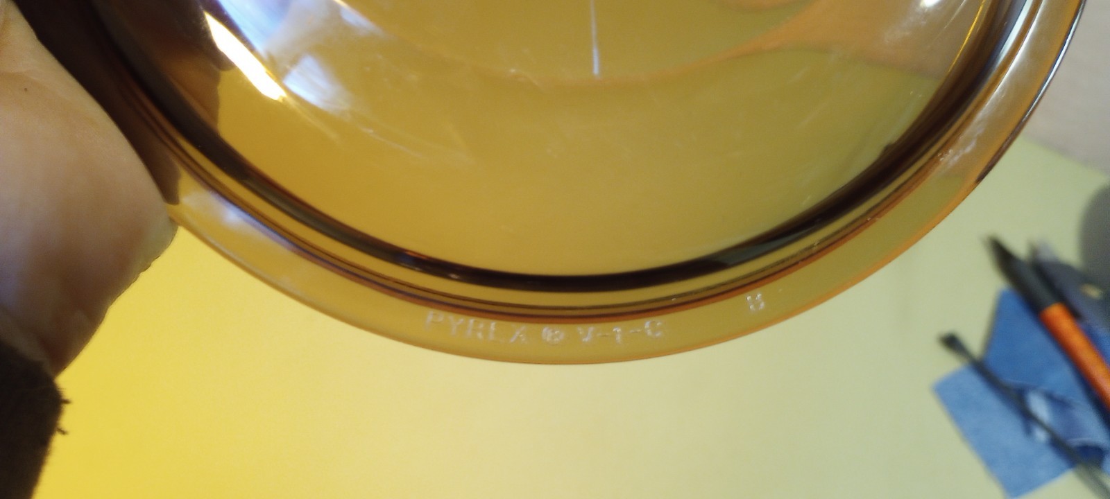 Vtg Pyrex Visions Brown V1C Replacement Lid ONLY 1Qt Casserole 1L Saucepan