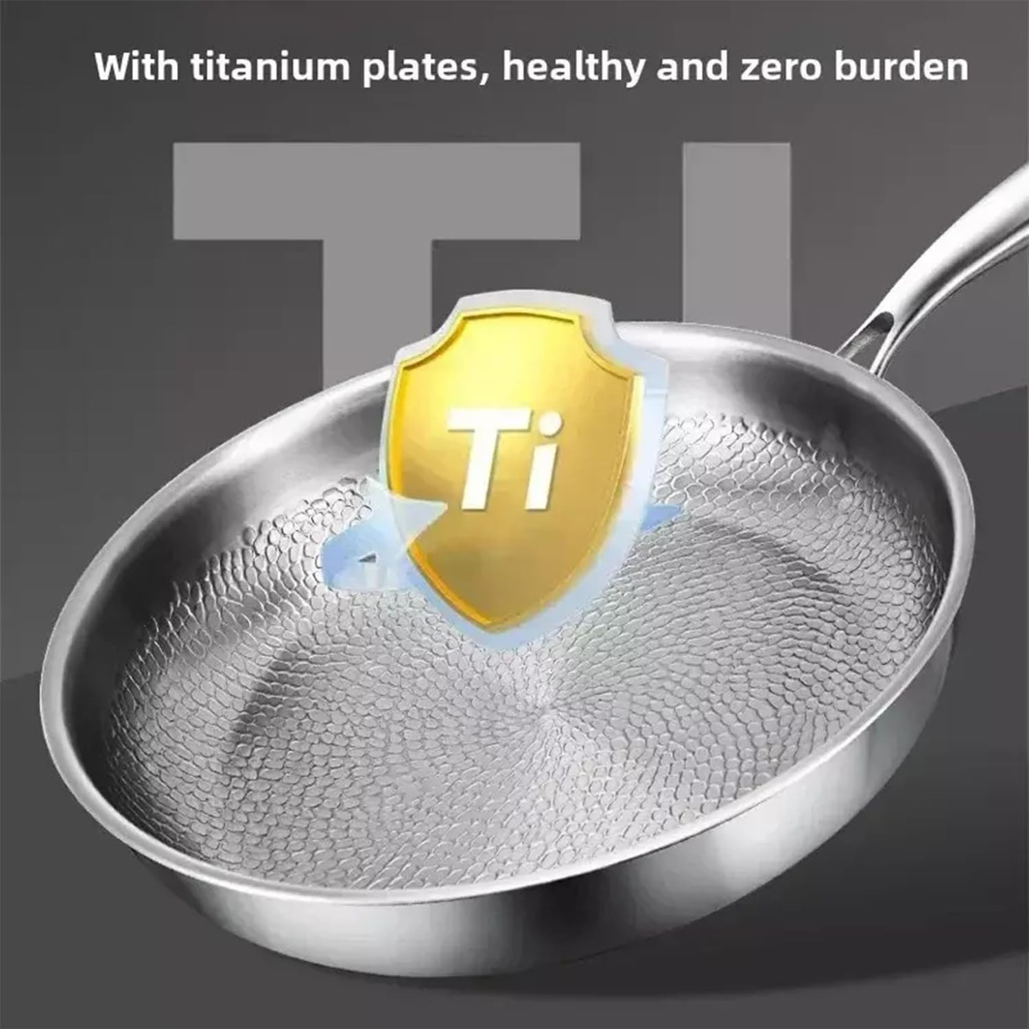 LGQY 8in 2026 New Titanium Hammered Pan Pro with Lid, Titanium Pans for Cooki…