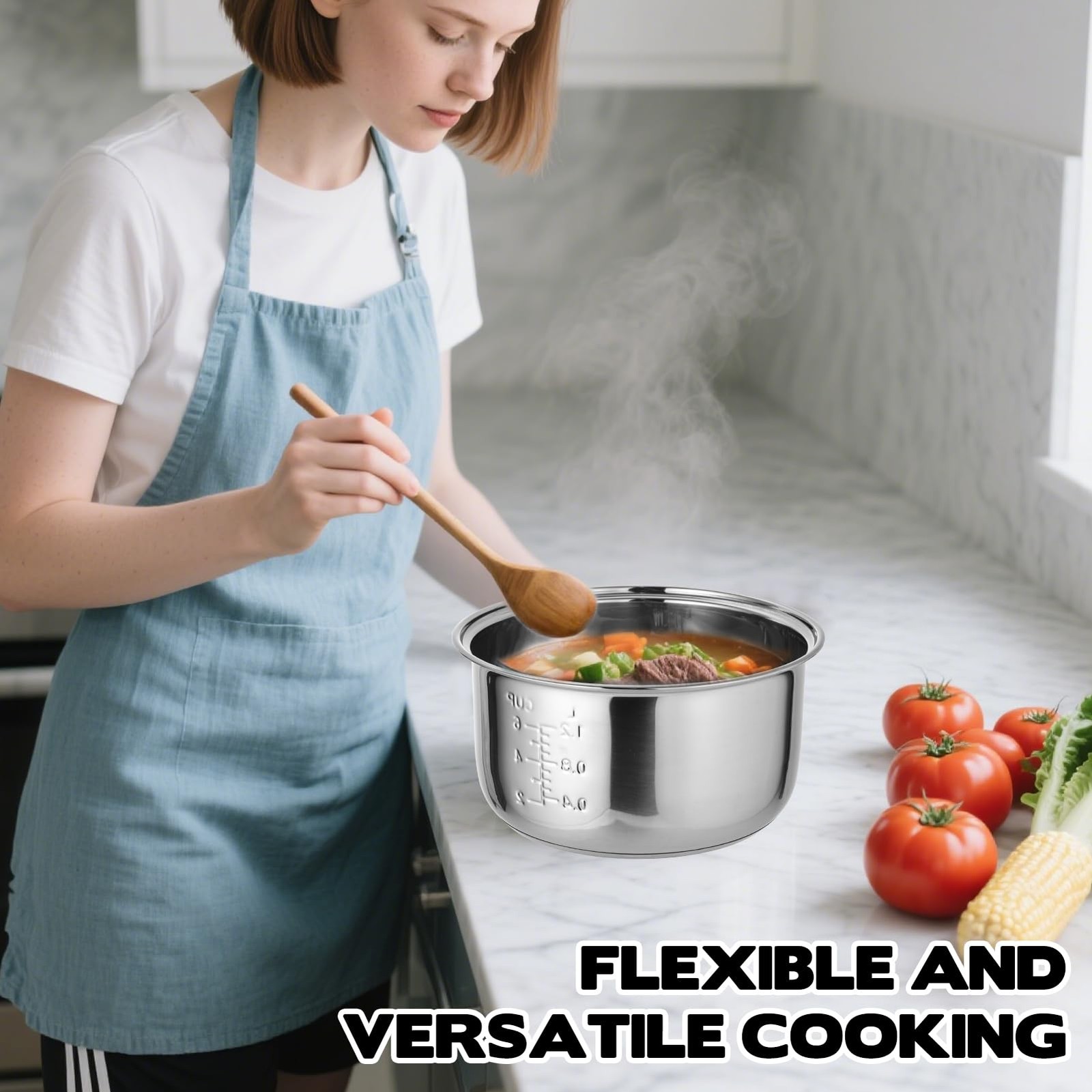 304 Stainless Steel Inner Pot 3.17 QT Rice Cooker Inner Pot Compatible with Z…
