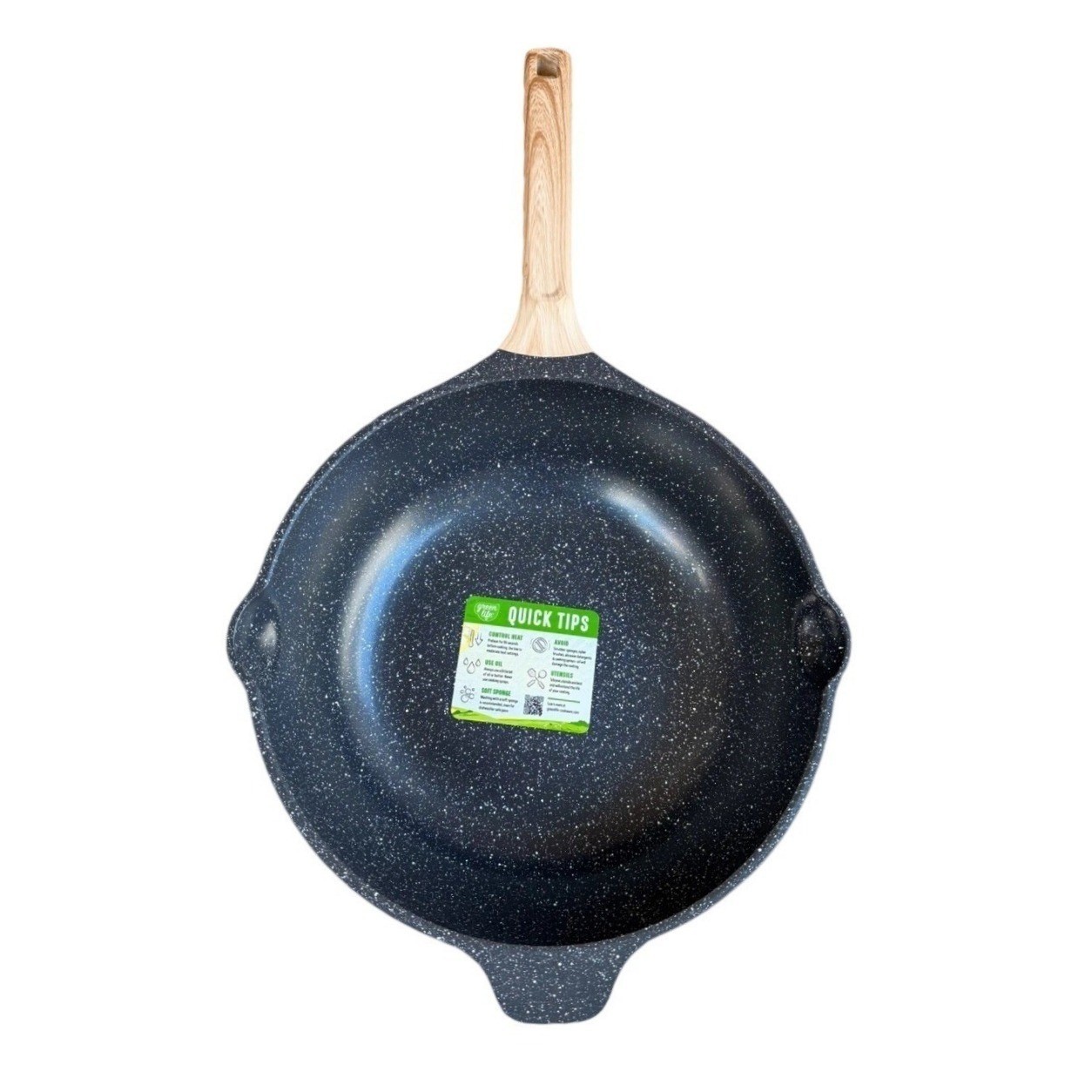 GreenLife Arte 5.1QT 12″ All in One Multi-Purpose Deep Skillet Wok