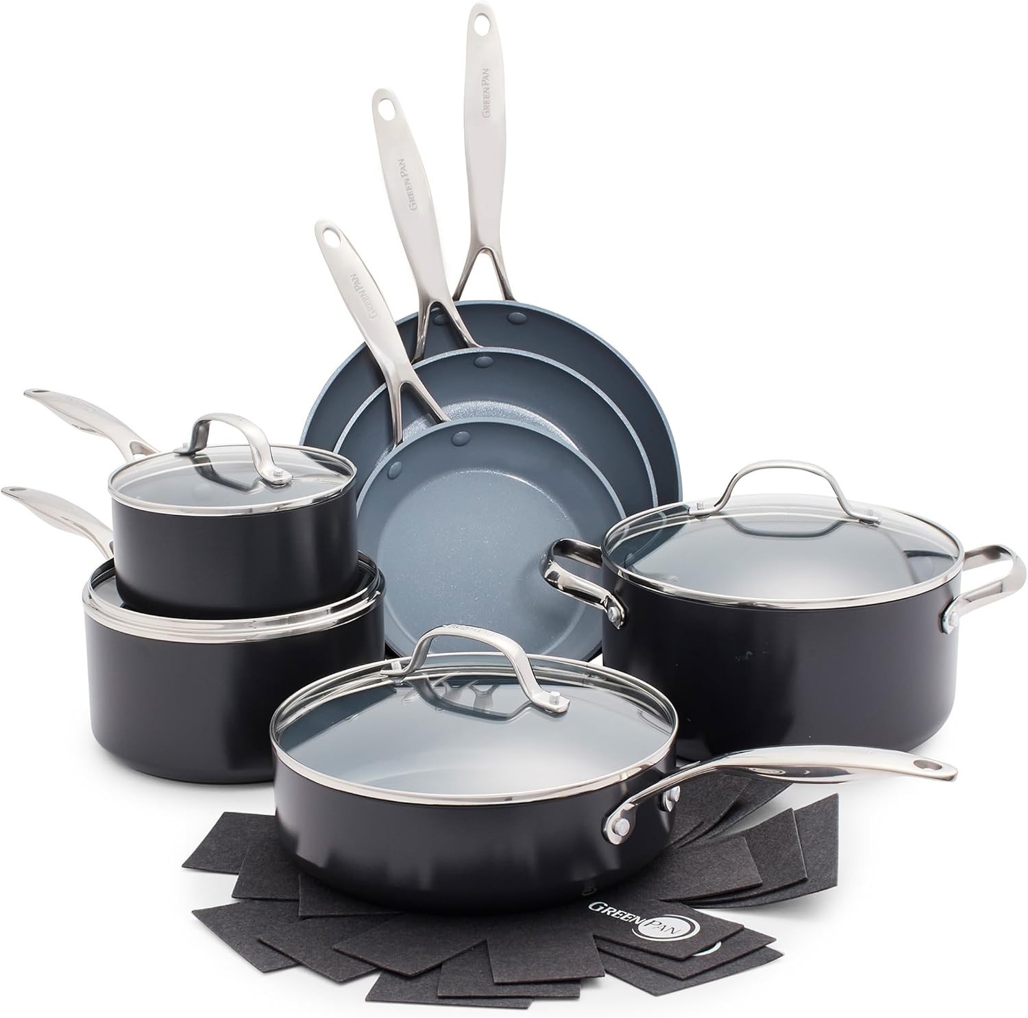 GreenPan Valencia Pro 11pc Ceramic Nonstick Cookware Induction PFAS-Free