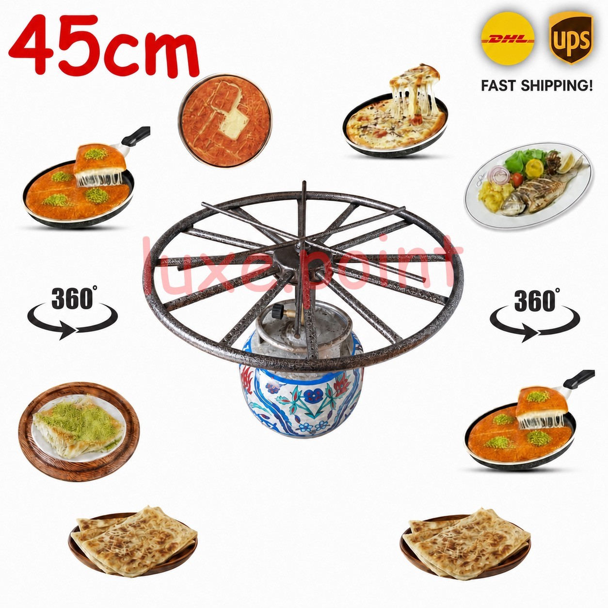 Multiple Flame Portable Burner Gas Stove Kunafa Kataifi Pizza Pastry Cooker Camp