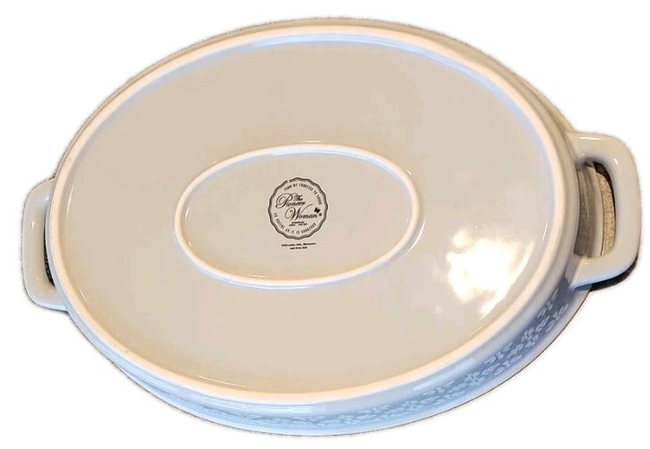 Pioneer Woman ~ SWEET ROMANCE BLOSSOMS ~ 8.75 x 13.25 ~ Oval ~ Stoneware Baker