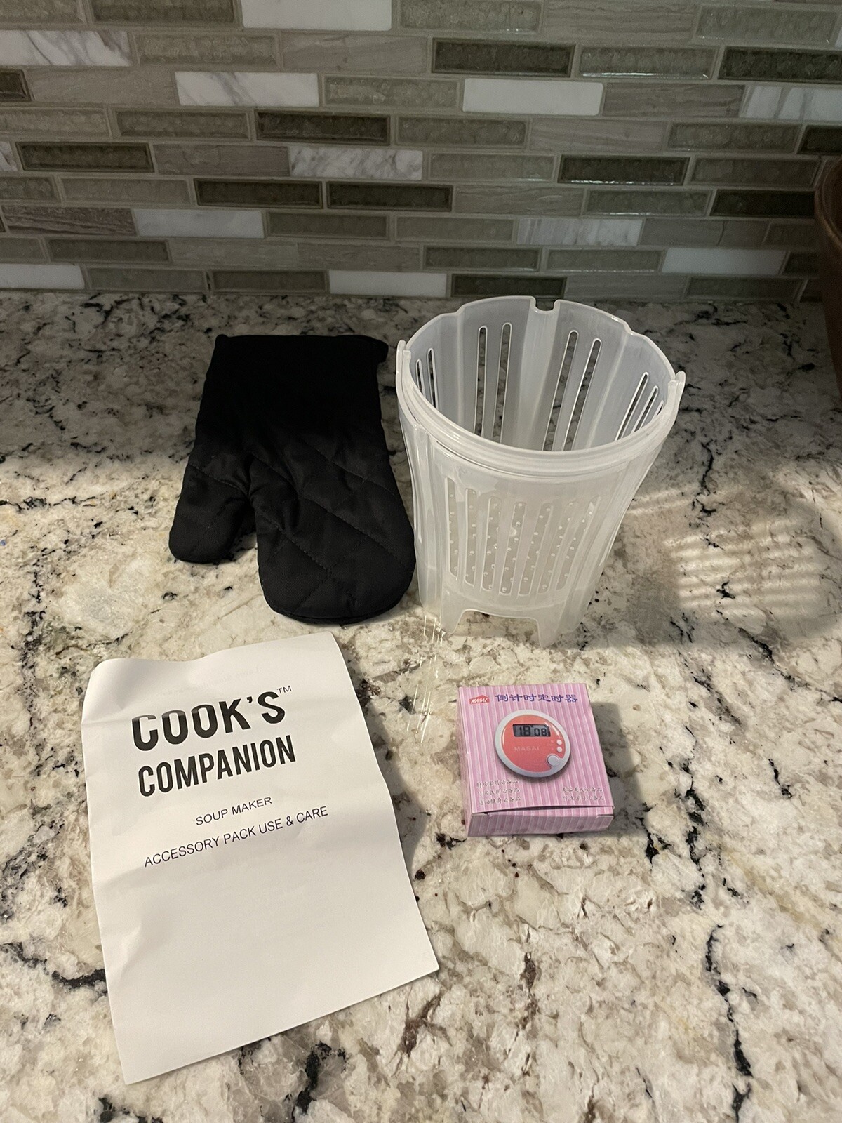 Cooks Companion Soup Maker Accessory Pack with Pot Holder and Timer
