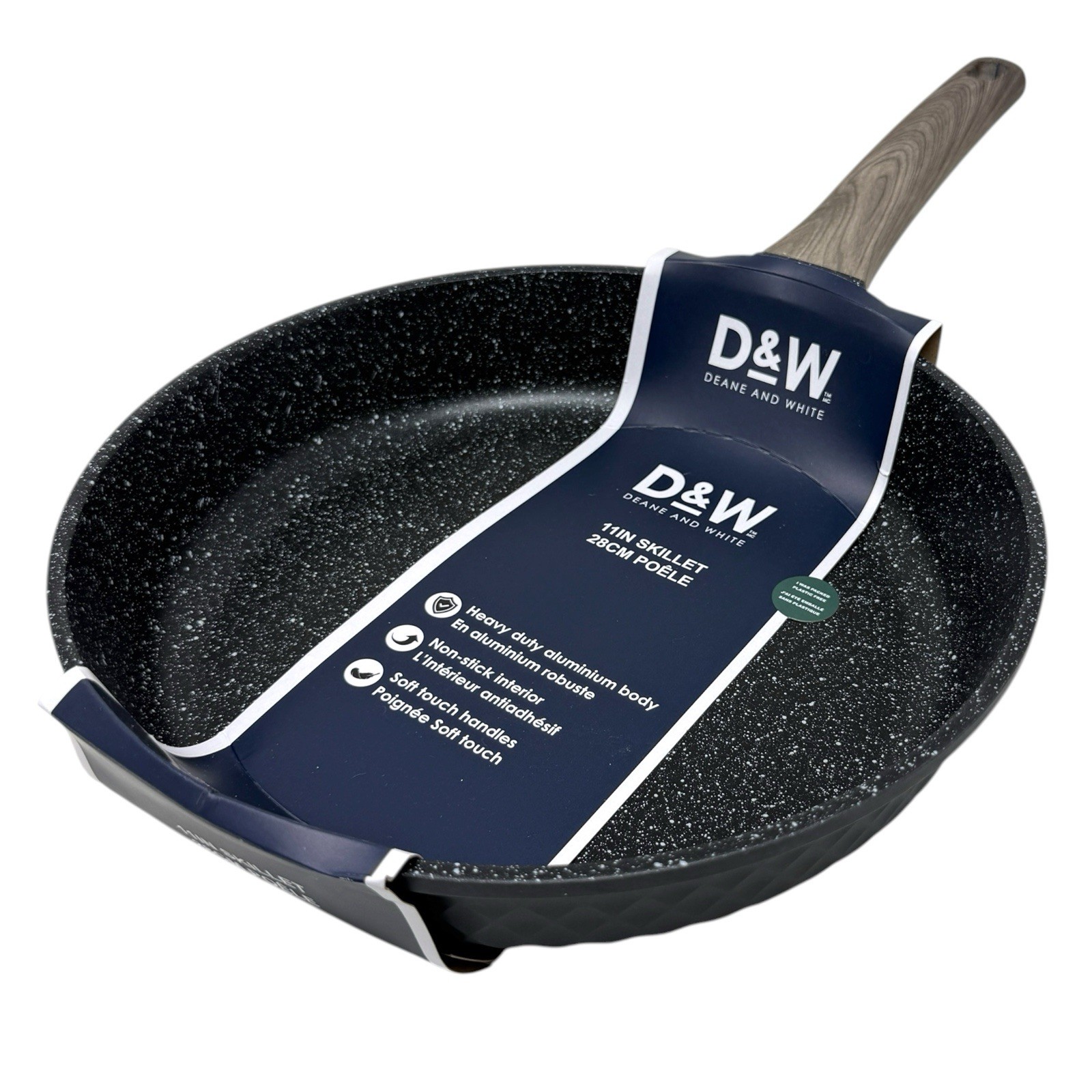 D&W Frying Pan Nonstick Skillet Premium Quality Kitchen Cookware 11 inch Gray